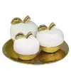 Simple golden apple-head ceramic ornaments, creative living room interior decoration ornaments, European-style handicrafts, golden castle vases Application Scenario